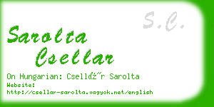 sarolta csellar business card